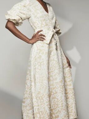 R $898 Lafayette 148 Linen Silk Blend Dress